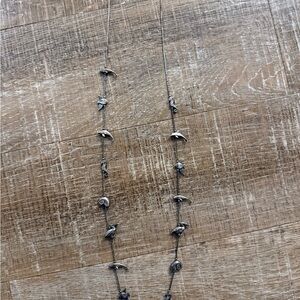 Native American Fetish Sea Creature Animal Liquid Sterling Silver Charm Necklace